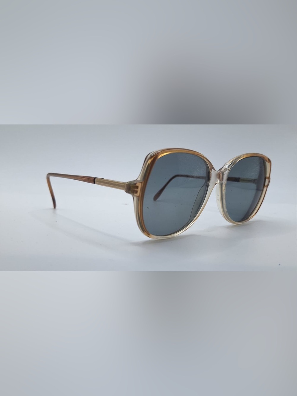 Vintage Safilo Elasta 5582 Brown Translucent Oval Sunglasses Frames Only